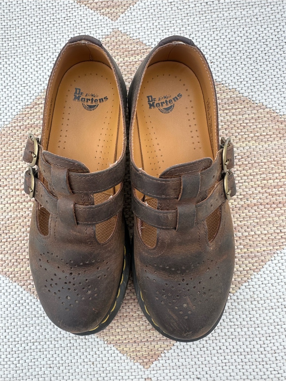 Dr. Martens Crazy Horse Leather Mary Jane Shoes Size 7 - Picture 3 of 8